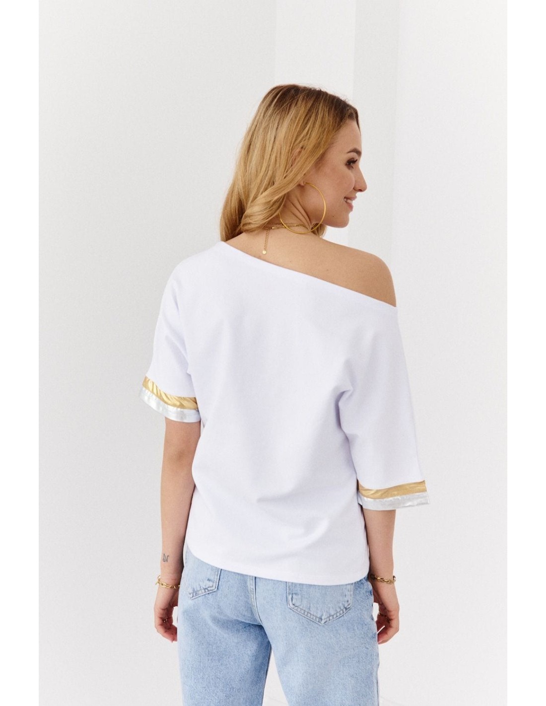 Basic white cotton blouse 0559 - Online store - Boutique